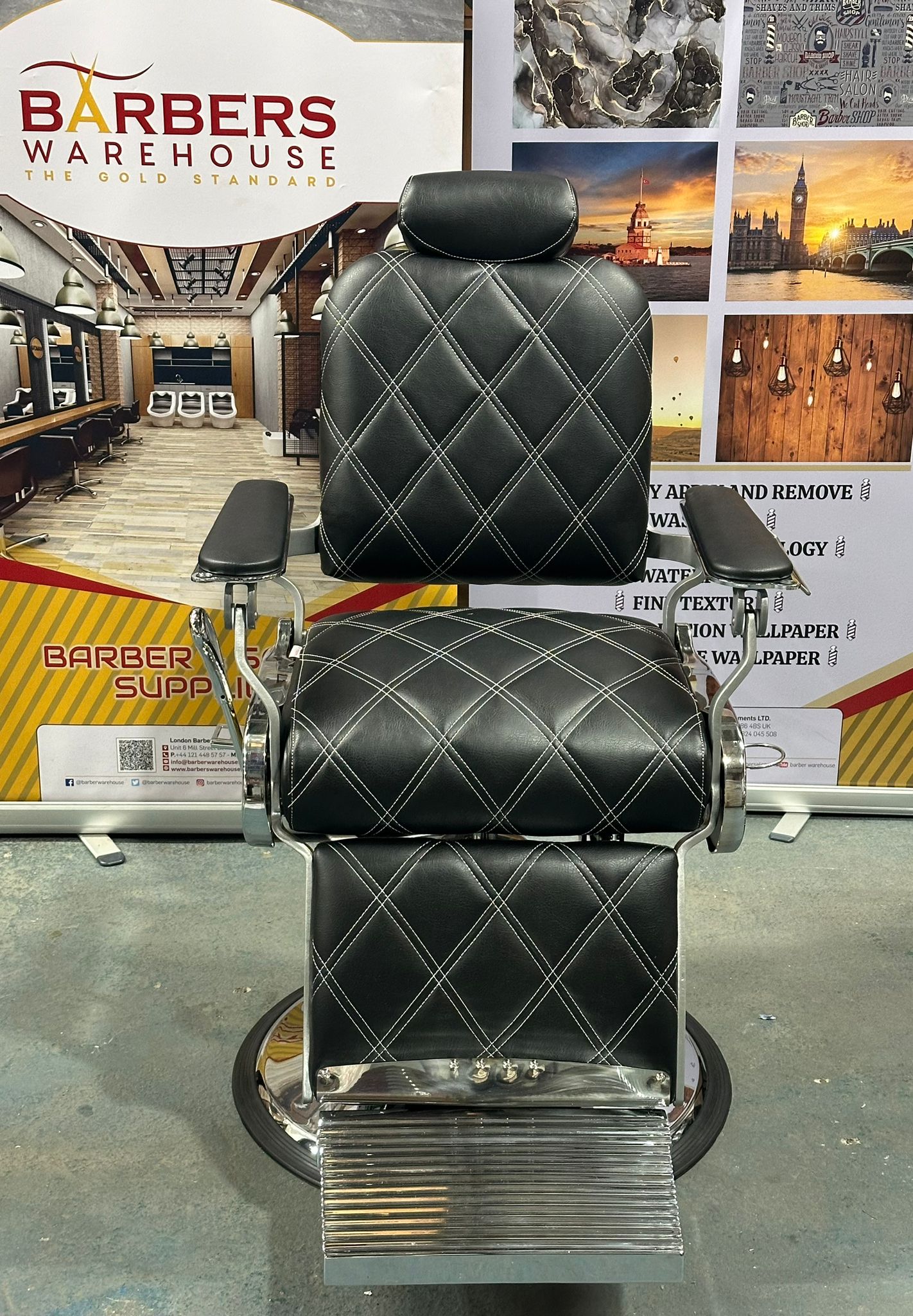 DY 45-6 BLACK LEATHER -SILVER METAL